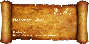Meixner Ábel névjegykártya